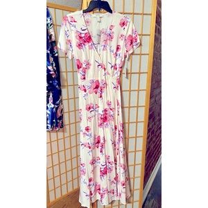 Floral print, Wrap Maxi Dress